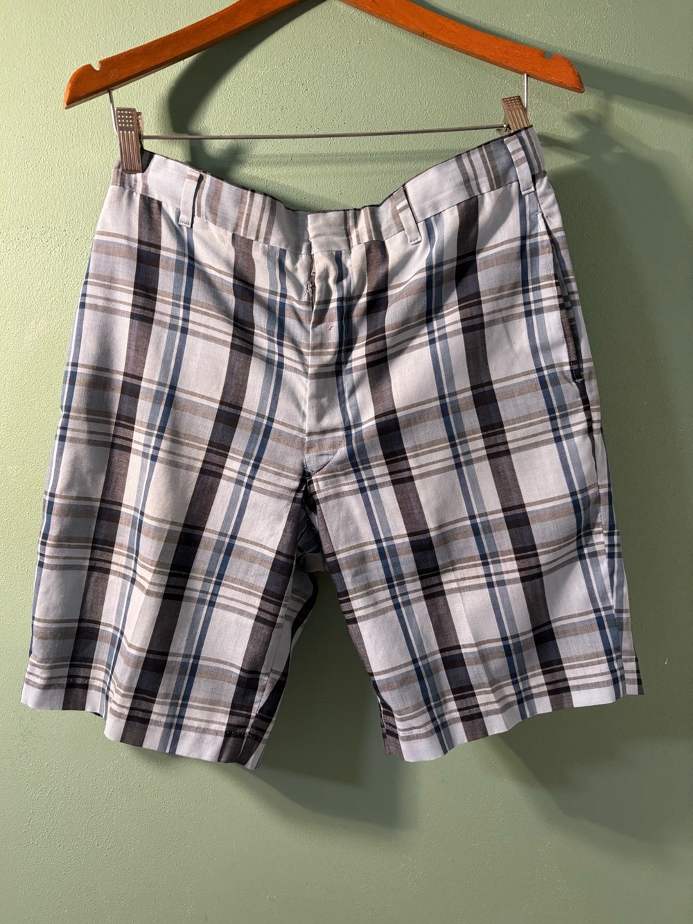 Vintage 1960’s Men's McGregor Plaid Casual Shorts - Blue and Gray